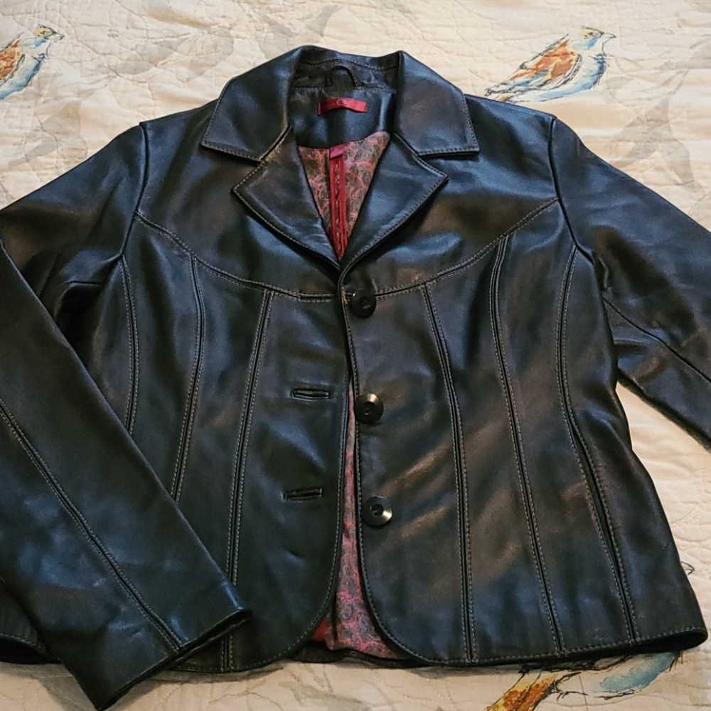 Vintage WILSONS Leather Black Blazer